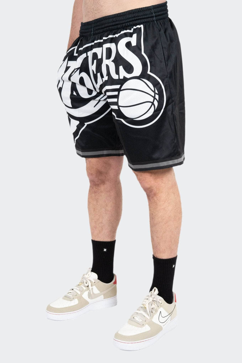 Sixers big hot sale face shorts