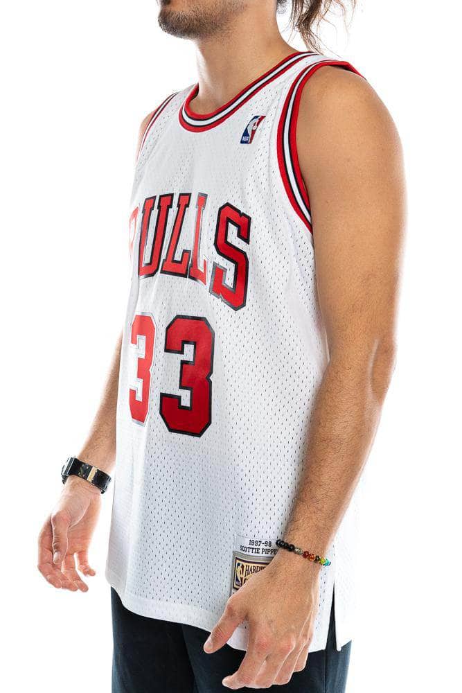 Vintage CHAMPION Chicago Bulls Pippen 33 NBA Basketball Jersey Vest White XL