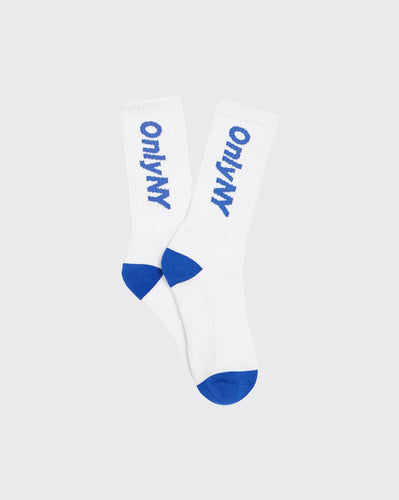 White/Royal Only NY Core Logo Sock OnlyNY sock