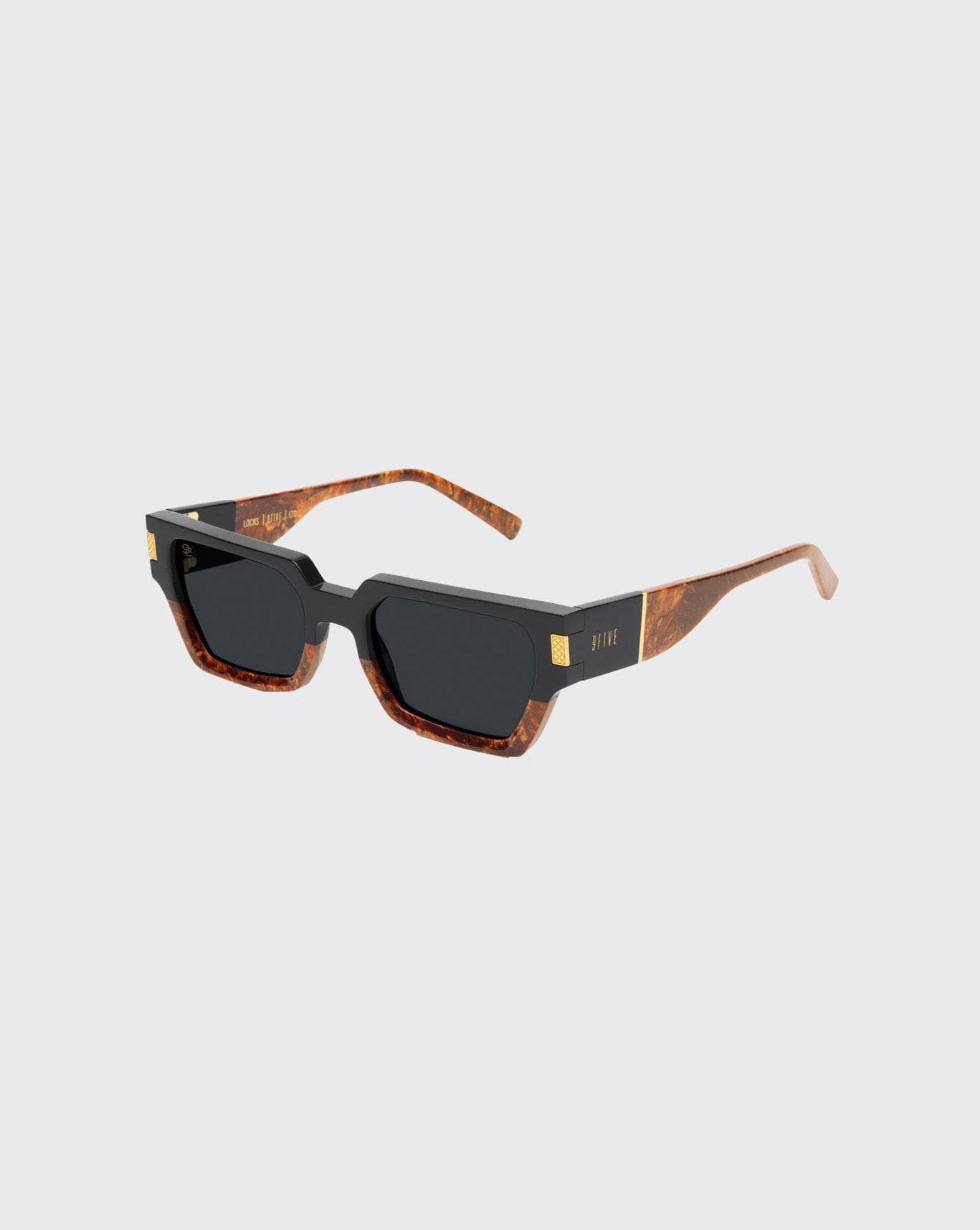 black and 24K gold marble / polarised lense (+$50) 9five Locks sunglasses 9five glasses