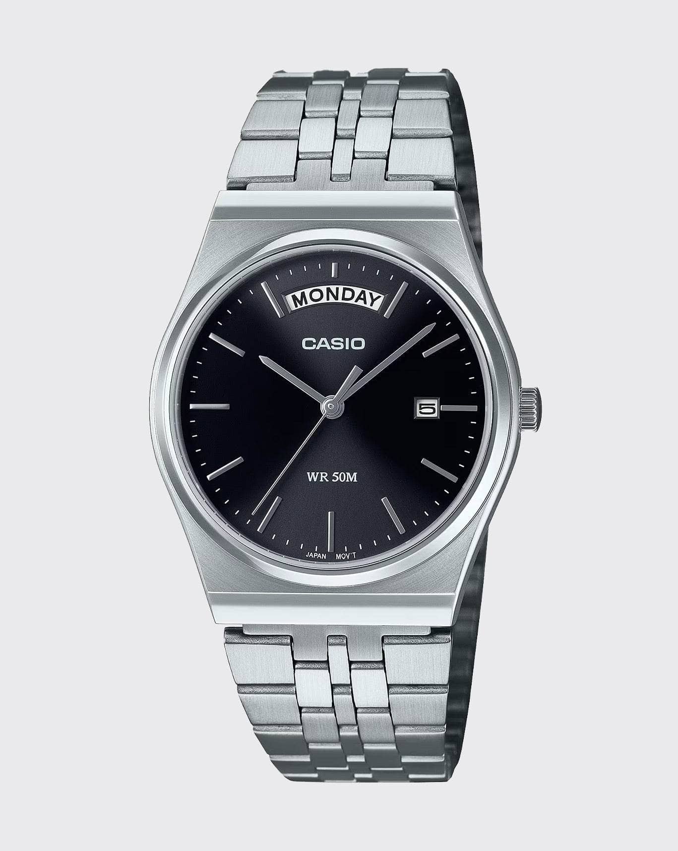 Black/Silver Casio Analogue Day Date Retro Casio 4549526398872 Watch