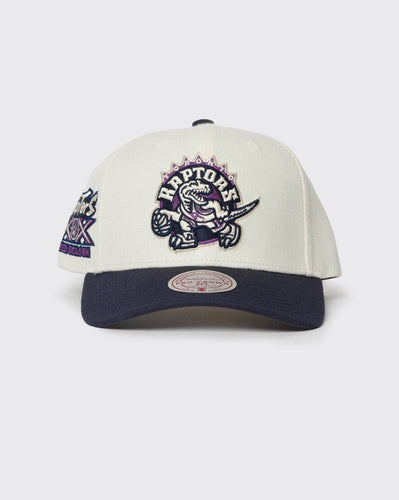 White Cream/Dark Navy Mitchell and Ness Acai PC Raptors mitchell and ness cap
