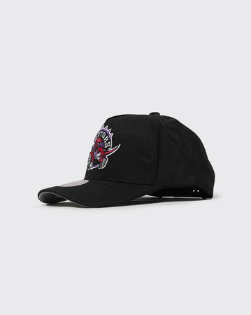 Black Mitchell and Ness Black/TC EG Pro Pinch Raptors mitchell and ness cap