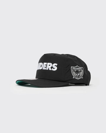 Black Mitchell and Ness Raiders Nylon Stacked Origin mitchell and ness cap