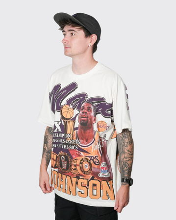 Mitchell and Ness Rings Tee Lakers Johnson