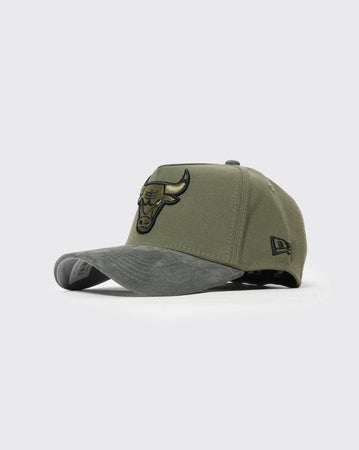 New era 3930 A-Frame Olive PRM Chicago Bulls new era cap