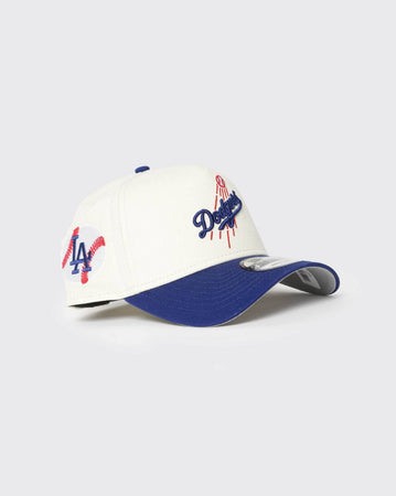 Chalk White New era 940 A-Frame MLB WordMark Los Angeles Dodgers new era cap
