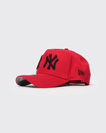 Scarlet New era 940 A-Frame DBL Logo New York Yankees new era cap
