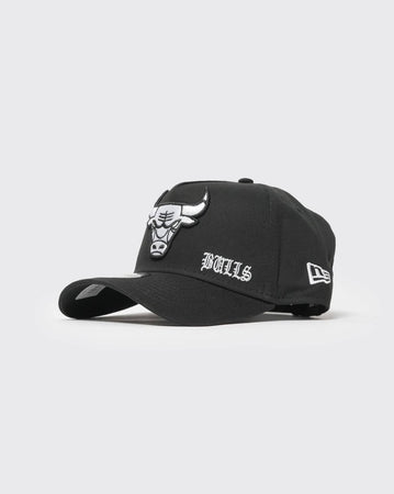 Black New era 940 A-Frame Gothic Flawless Chicago Bulls new era cap