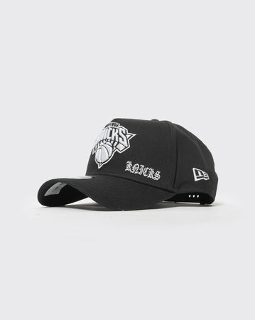 Black New era 940 A-Frame Gothic Flawless New York Knicks new era cap