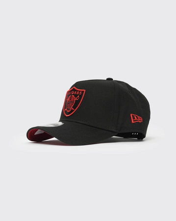 Black/Red New era 940 A-Frame Metallic Las Vegas Raiders new era cap