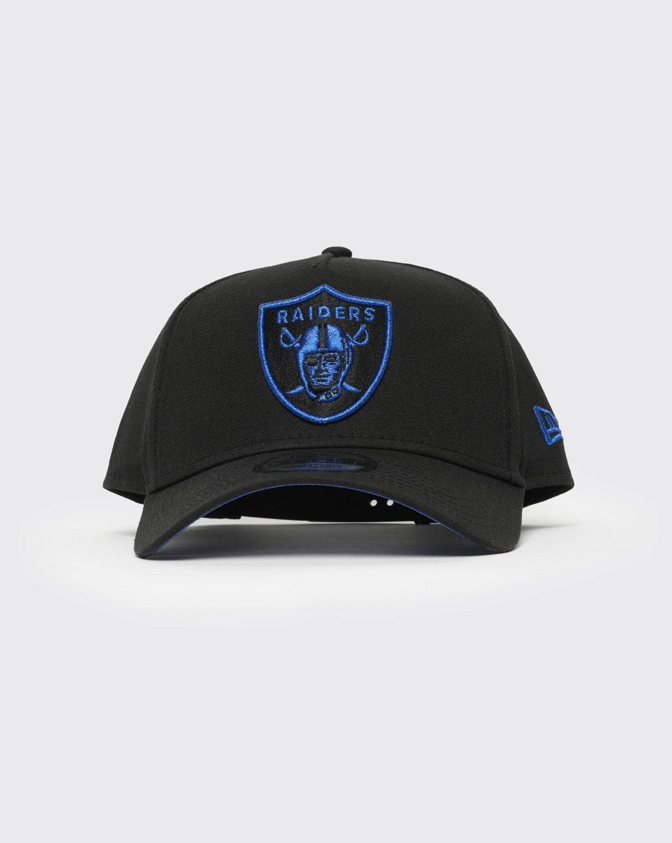 Black/Royal Blue New era 940 A-Frame Metallic Las Vegas Raiders new era cap