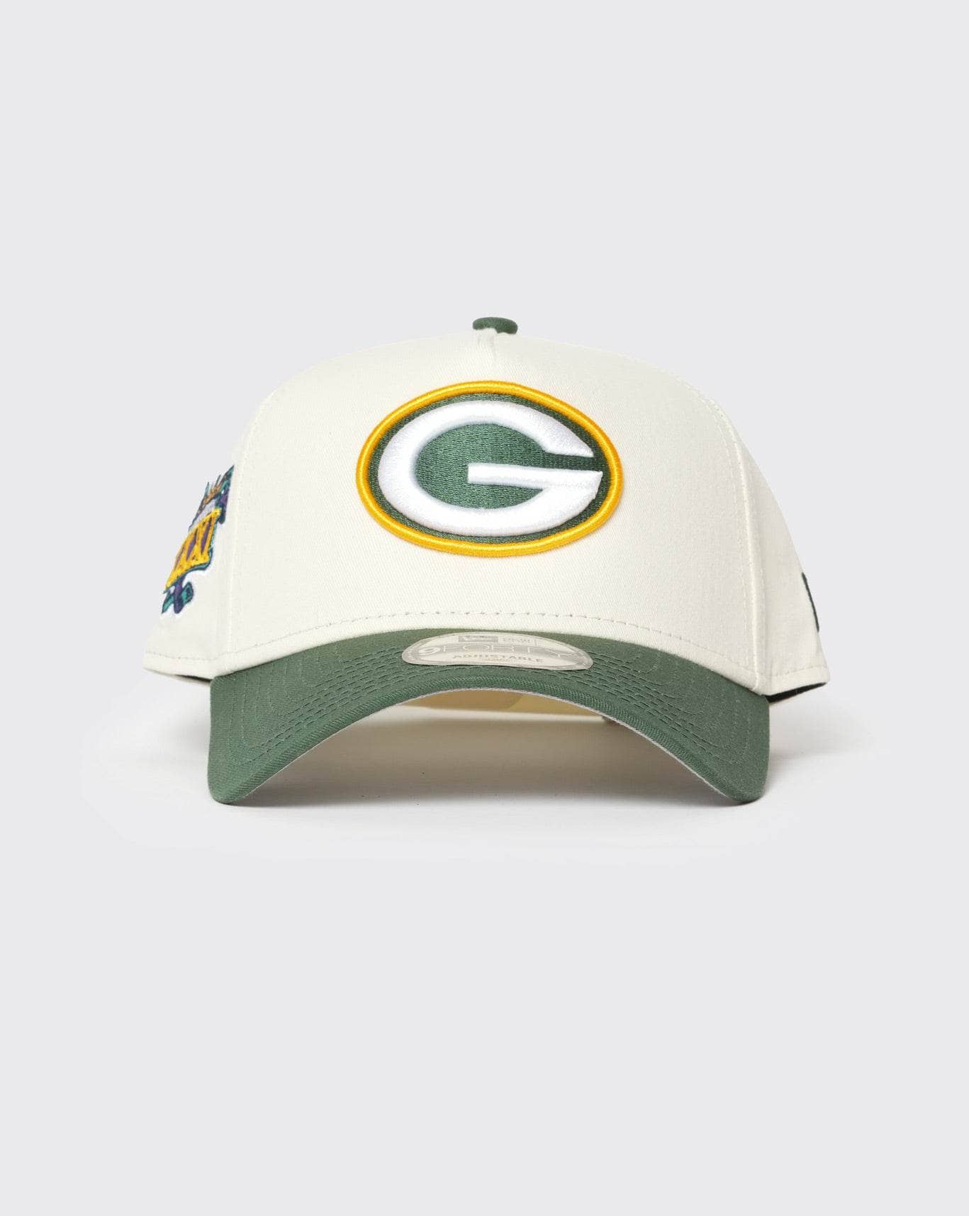 Chalk White/OTC New era 940 A-Frame Super Bowl 2-Tone Green Bay Packers new era cap