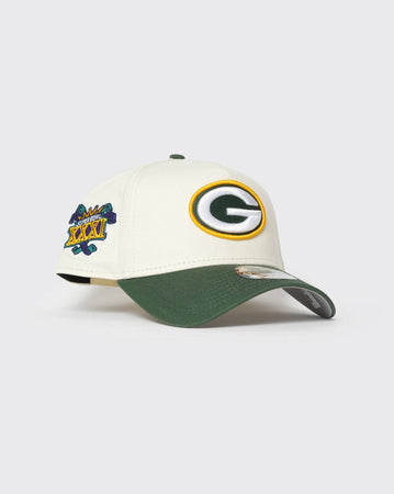 Chalk White/OTC New era 940 A-Frame Super Bowl 2-Tone Green Bay Packers new era cap