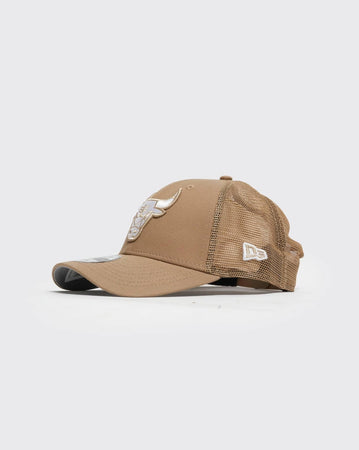 Khaki New era 940SNAP Trucker Khaki Classic Chicago Bulls new era cap