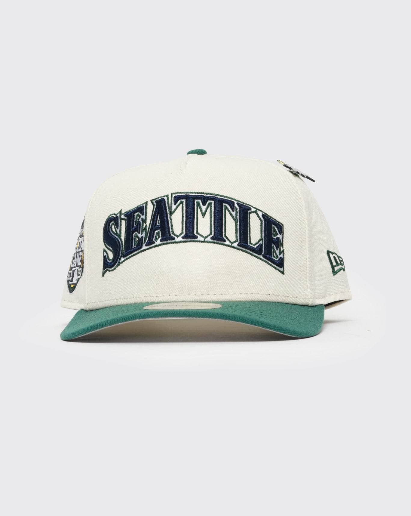 Chalk White/Official Team Colours New era 950 A-Frame MLB Wordmark Pin Seattle Mariners new era cap
