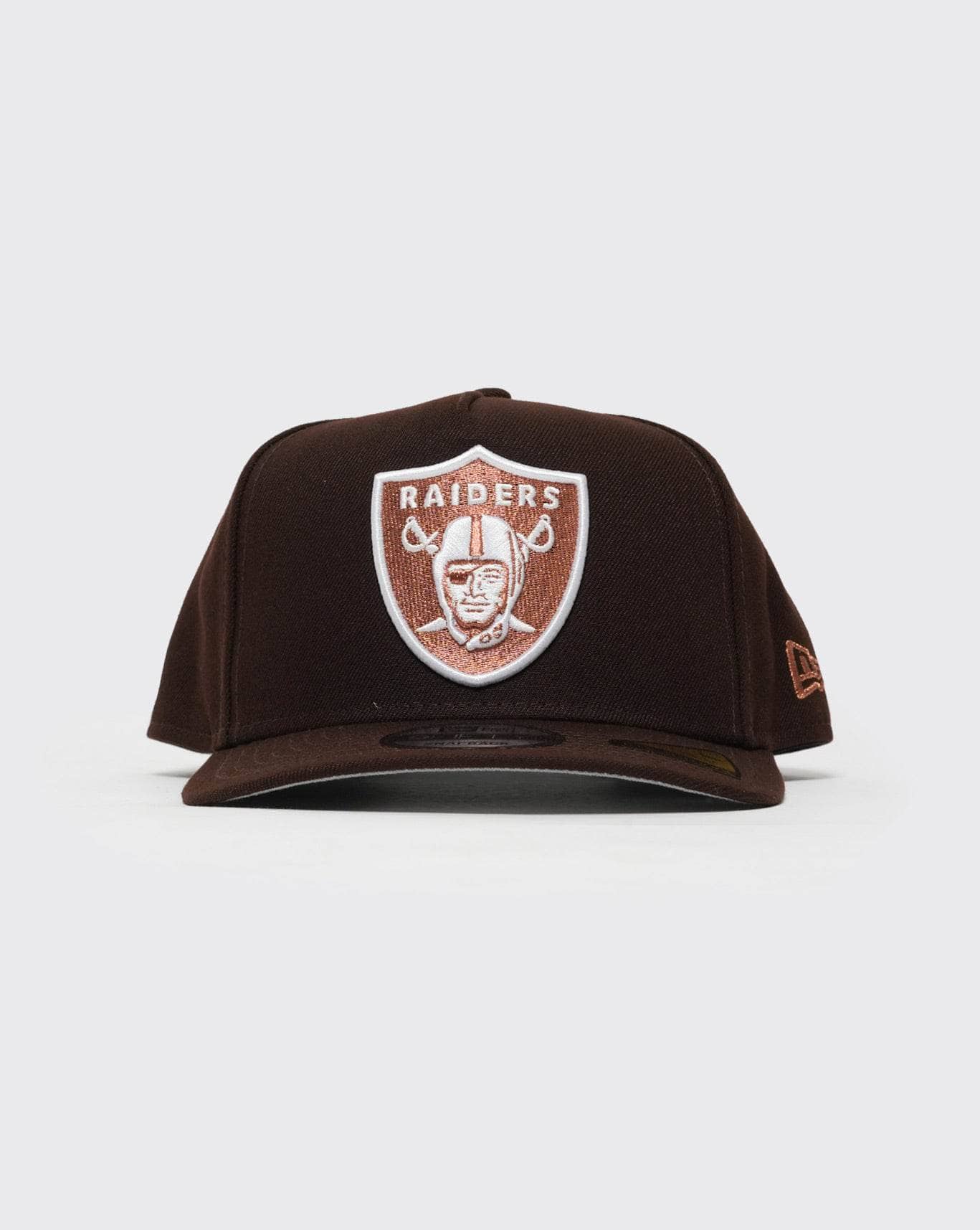 Brown New era 950 A-Frame Burnt Wood Metallic Las Vegas Raiders new era cap