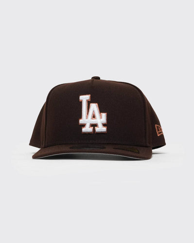 Brown New era 950 A-Frame Burnt Wood Metallic Los Angeles Dodgers new era cap