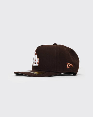 Brown New era 950 A-Frame Burnt Wood Metallic Los Angeles Dodgers new era cap