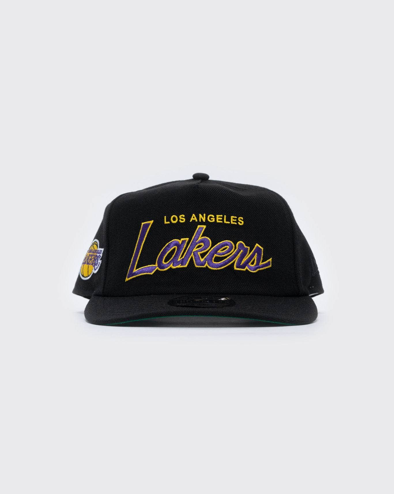 blackGR New era golfer nba script lakers new era cap