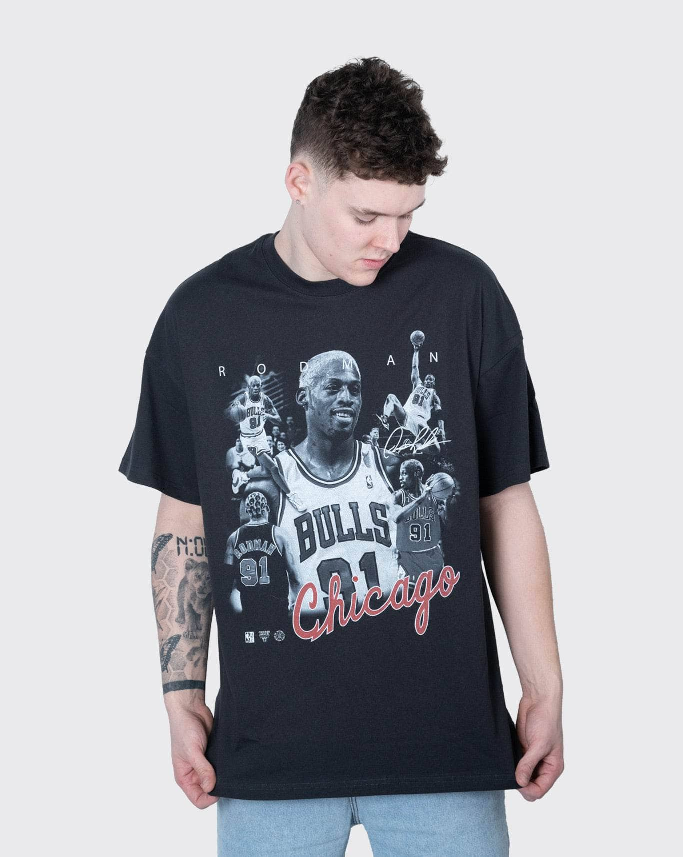 Mitchell & Ness Chicago Bulls Rodman Player Photo Tee mitchell & ness Shirt