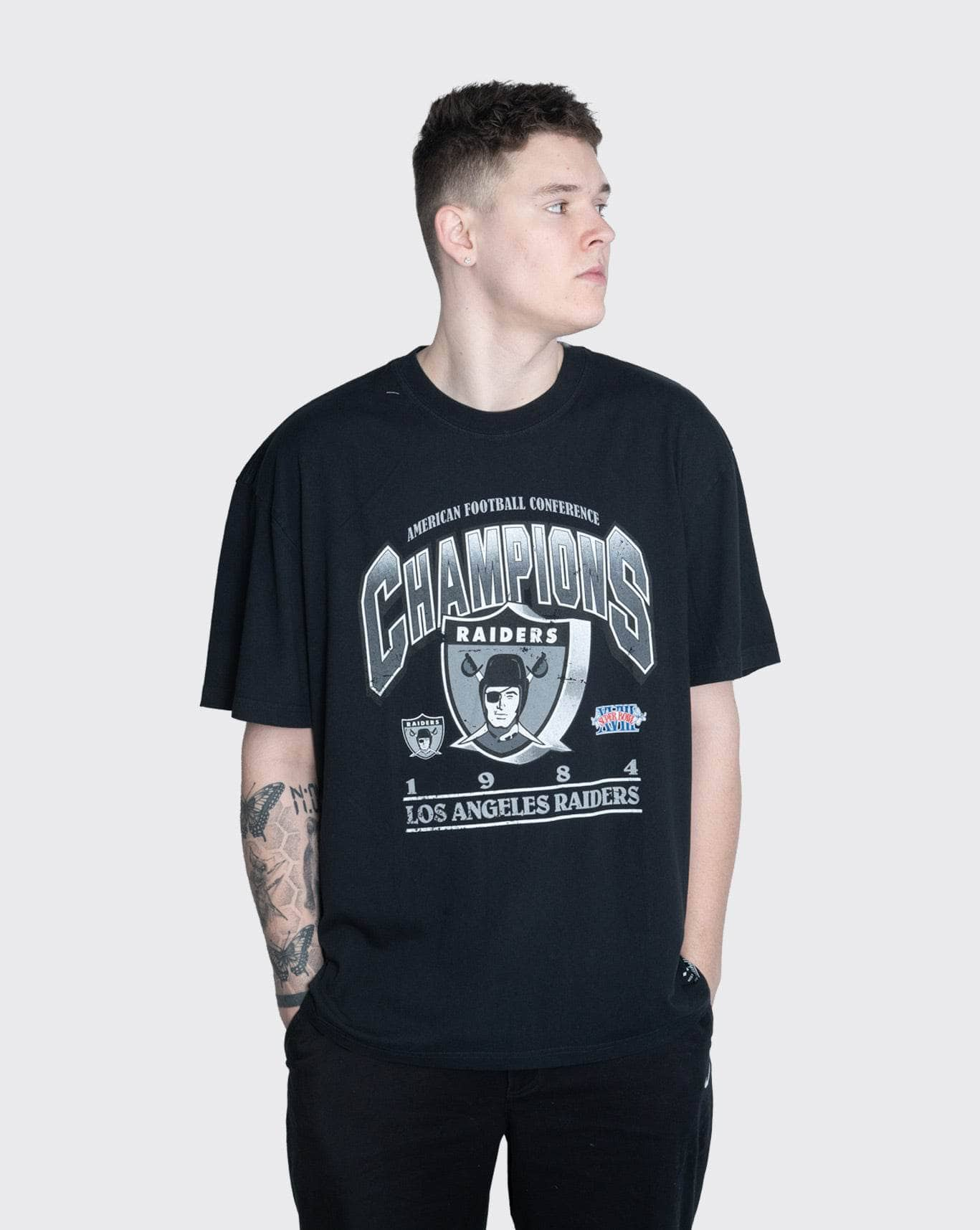 mitchell and ness bevelled raiders tee mitchell and ness Shirt