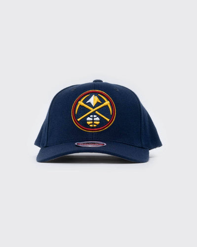 navy mitchell and ness nuggets team ground mitchell and ness cap