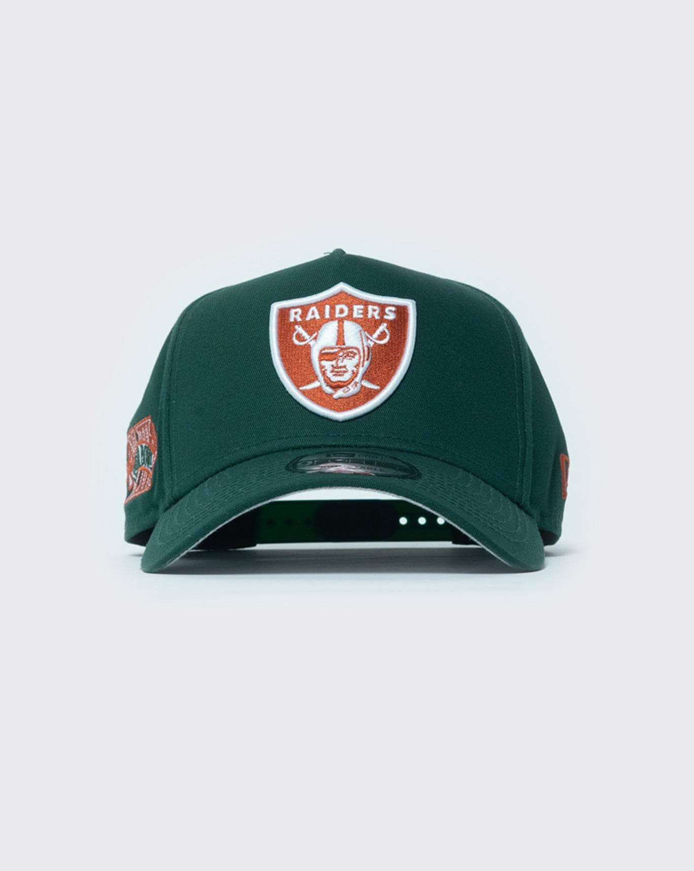 DKGRST new era 940 Aframe oakland raiders copper green new era cap