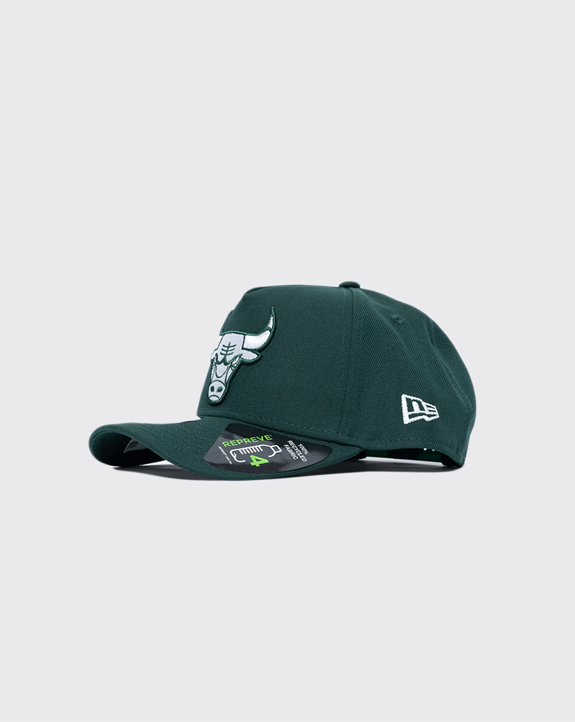 GREEN new era 940 aframe CHICAGO BULLS REPREVE new era cap