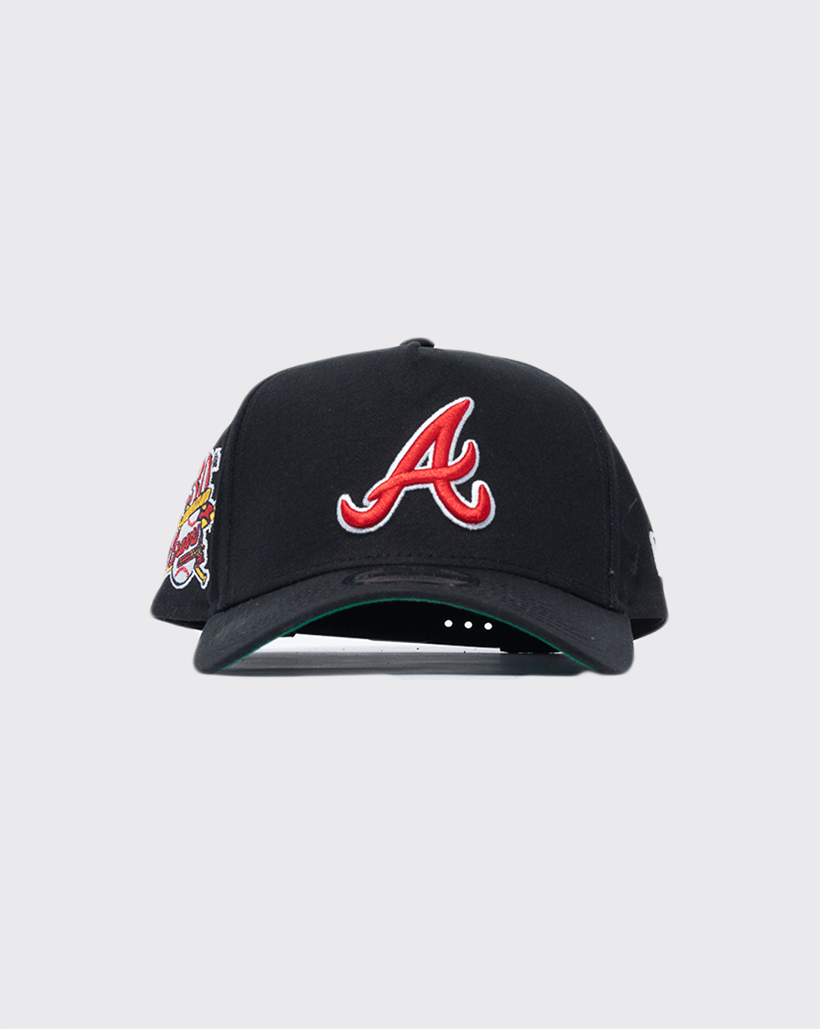 black/grey new era 940 aframe atlanta braves anniversary new era cap