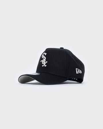 black/STN new era 940 aframe chicago white sox chainstitch new era cap