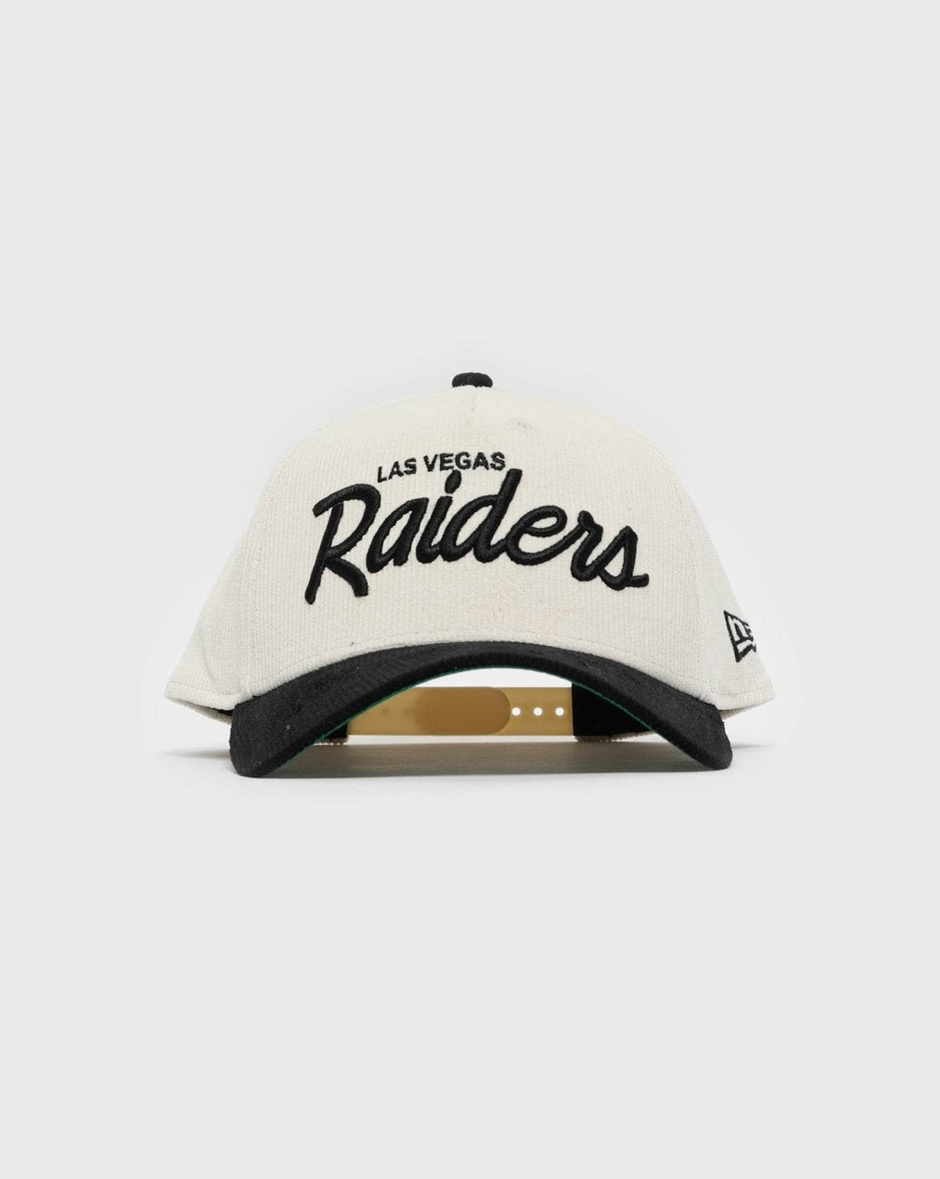 chwblk new era 940 aframe las vegas raiders cord script new era cap