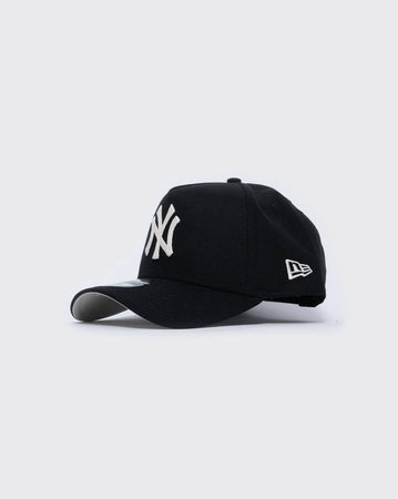 black/STN new era 940 aframe new york yankees chainstitch new era cap