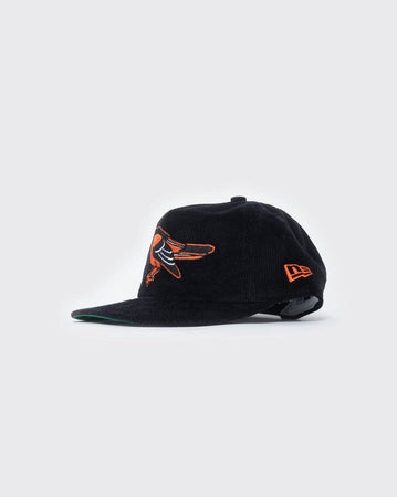 black/STN new era old golfer baltimore orioles cord new era cap