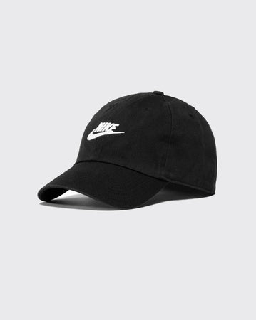 BLACK nike sportswear heritage 86 futura washed cap nike cap