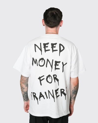 trainers need money oversized tee