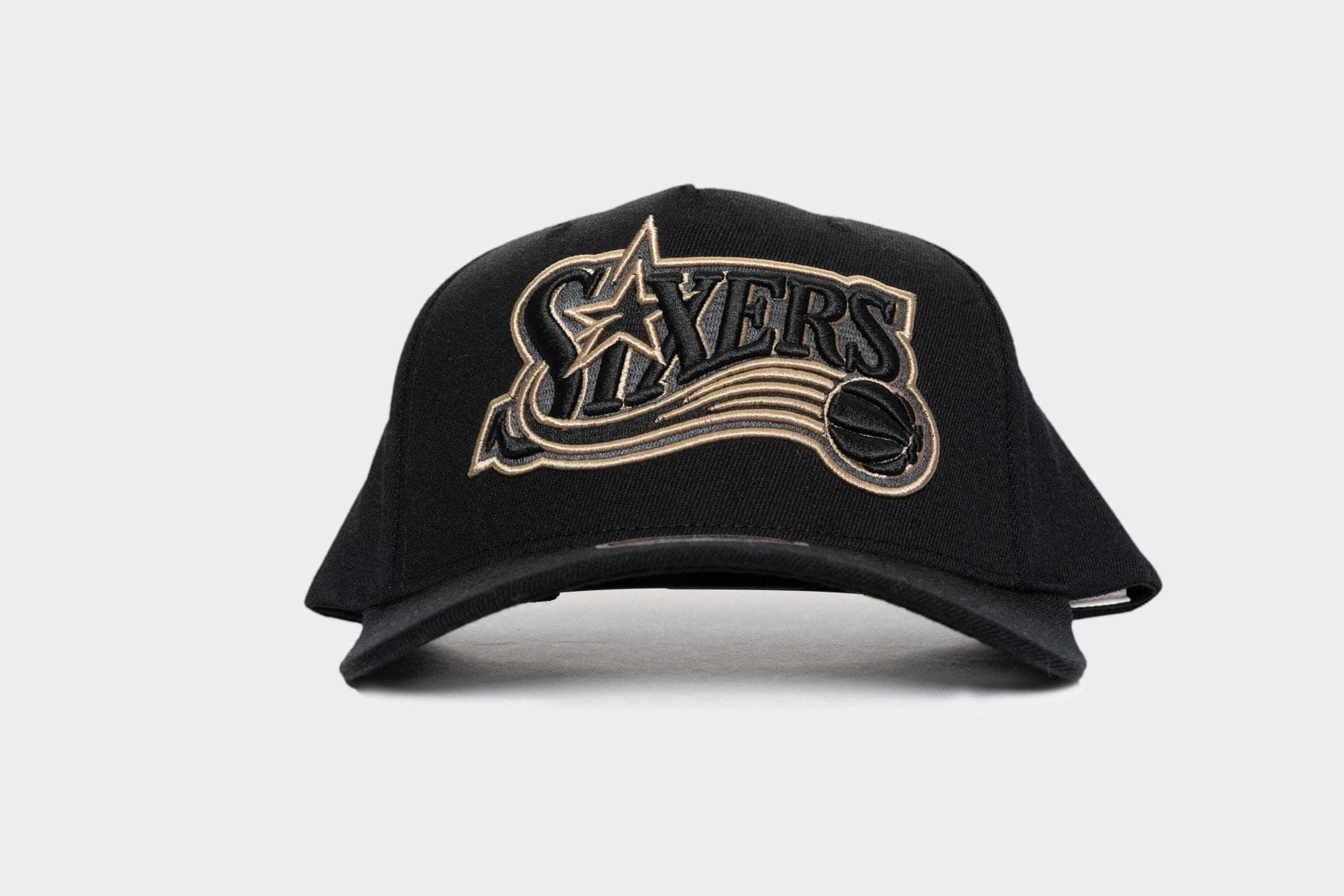 Black Mitchell and Ness Diamond One CL RL 76ers mitchell and ness cap