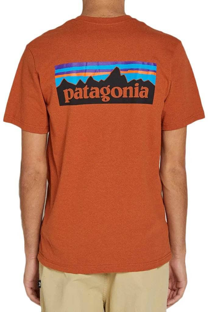 copper / S patagonia p6 logo responsibili tee patagonia 190696476378 Shirt