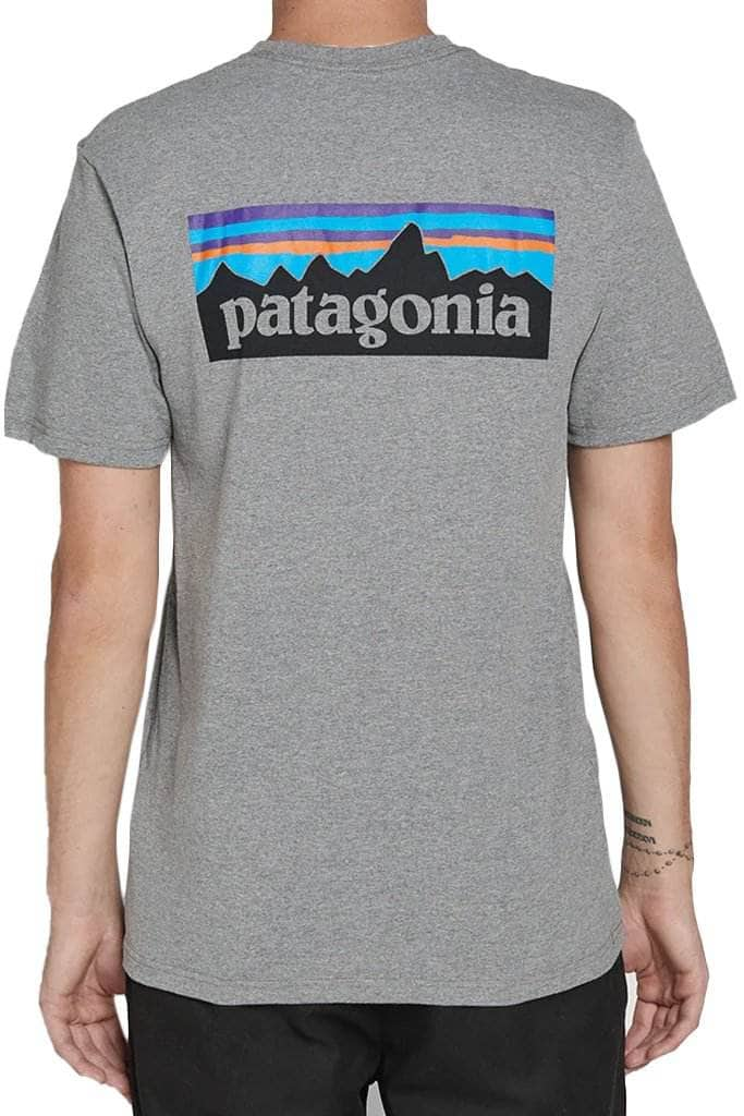 gravel heather / S patagonia p6 logo cotton shirt patagonia 190696474343 Shirt