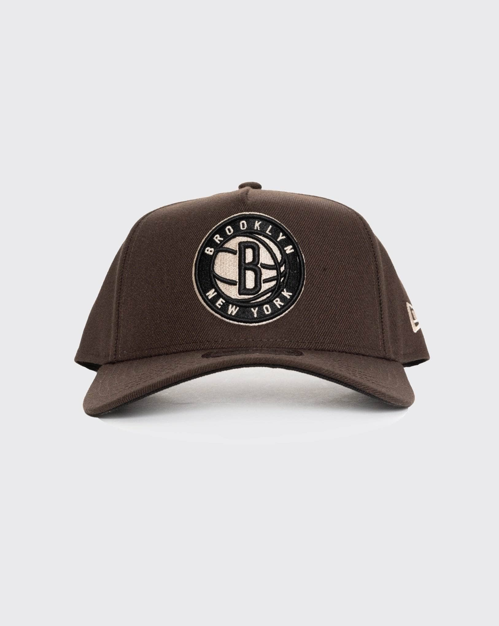 Brown/Stone/Black New Era 940 A-Frame Brooklyn Nets new era cap