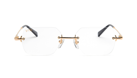 BLACK AND 24K GOLD / CLEAR LENSE 9five clarity reader glasses 9five glasses