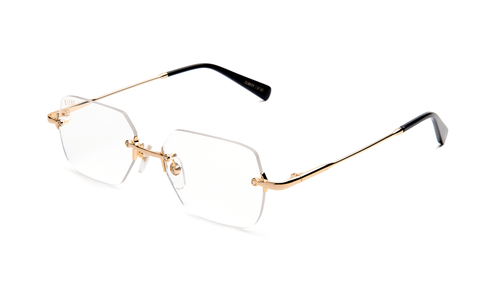 BLACK AND 24K GOLD / CLEAR LENSE 9five clarity reader glasses 9five glasses