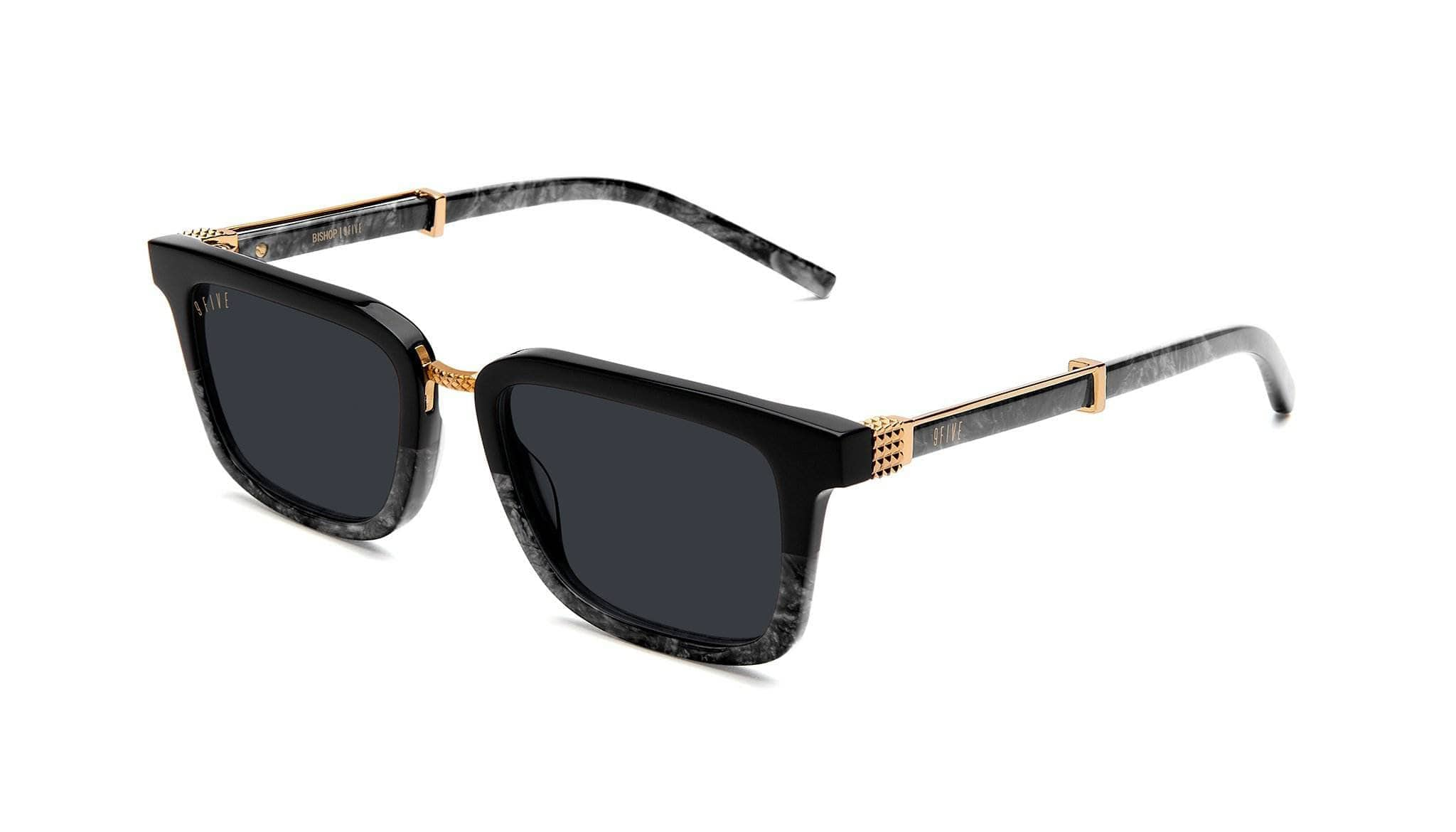 black marble / 24K gold / standard 9five bishop black Marble and 24k Gold 9five glasses