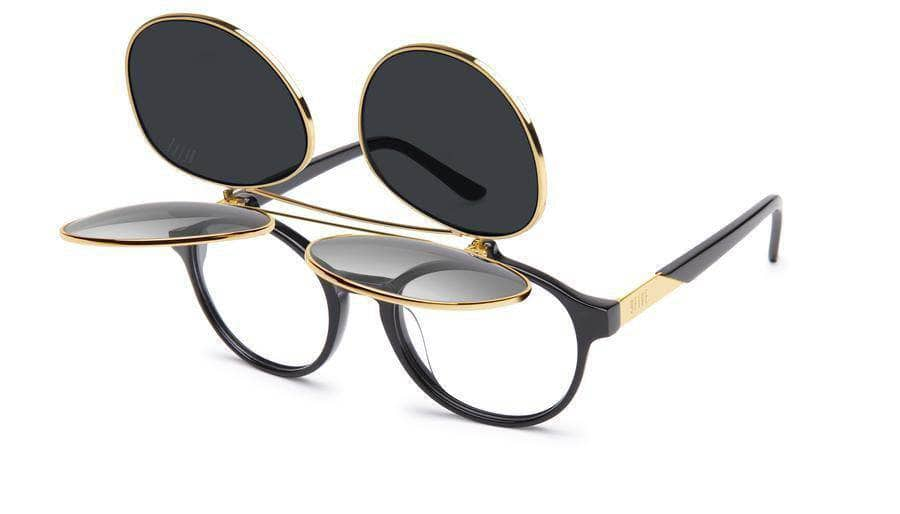 black/24k/Gold / Standard 9five lane double flip black and 24k gold sunglasses 9five glasses