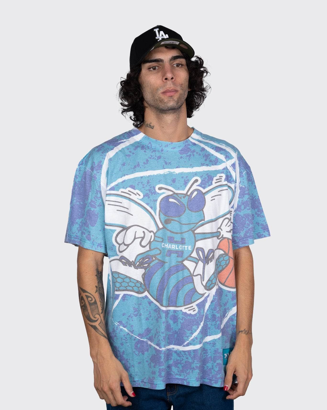 Mitchell & Ness Hornets Jumbotron Sublimated Tee MNCH19069T mitchell & ness Shirt