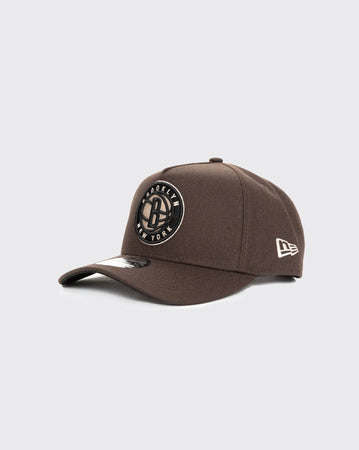 Brown/Stone/Black New Era 940 A-Frame Brooklyn Nets new era cap