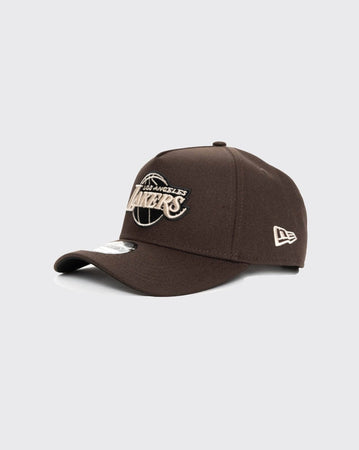 Brown/Stone/Black New Era 940 A-Frame Los Angeles Lakers new era cap