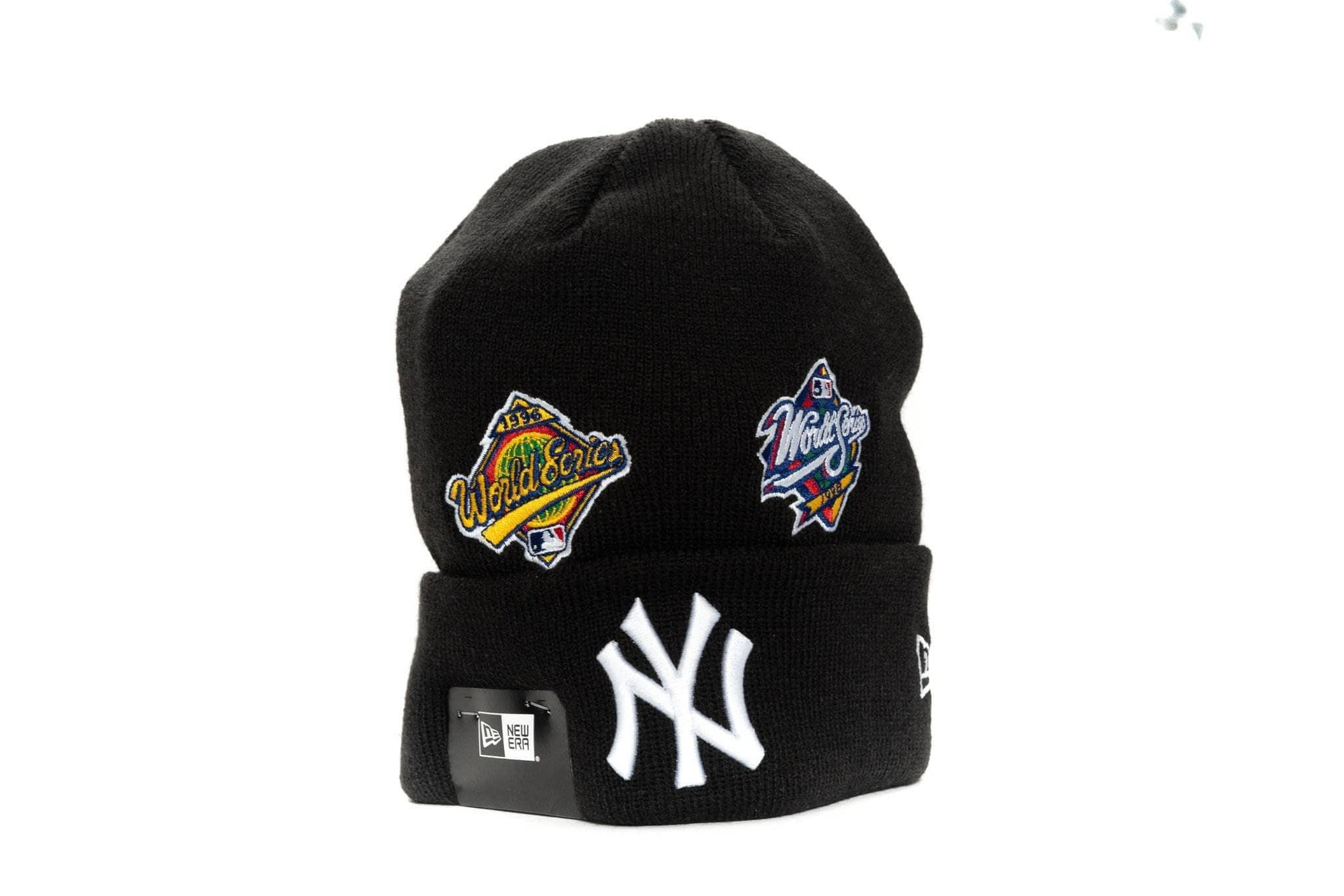 Black / OSFM New Era New York Yankees All Over Champs Knit Beanie new era 195599315922 beanie