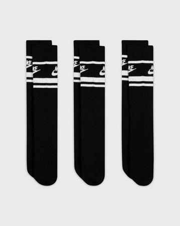 Black/White / L Nike Unisex Sportswear Essential Crew Sock nike sock