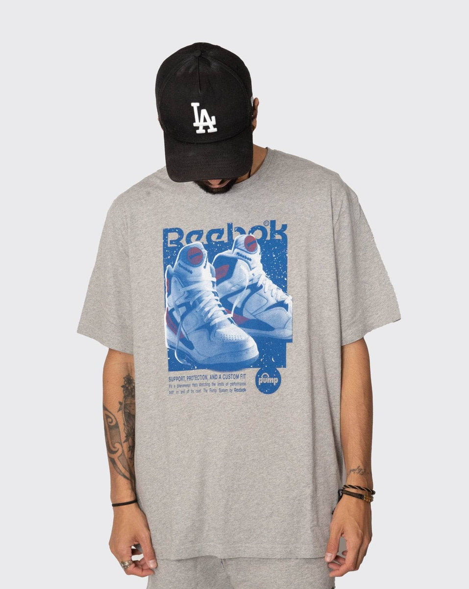 Reebok GS Retro Pump Tee | HS4849 | Heather Grey | Trainers AUS – trainers